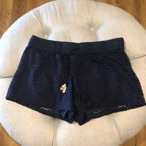 Lilly Pulitzer Navy Lace Shorts
